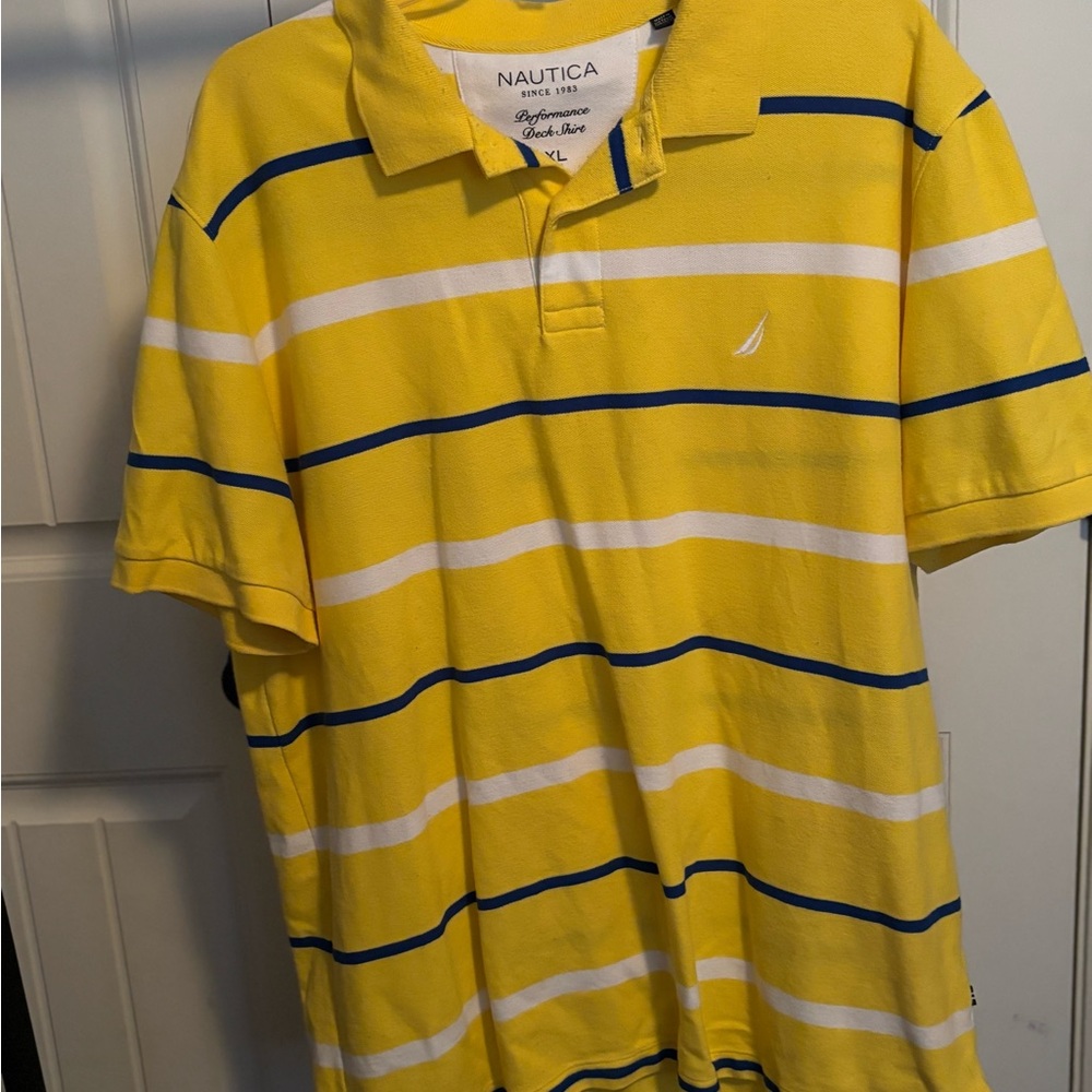 Nautica Classic Yellow and Blue Shirt